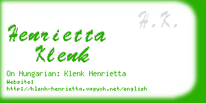 henrietta klenk business card